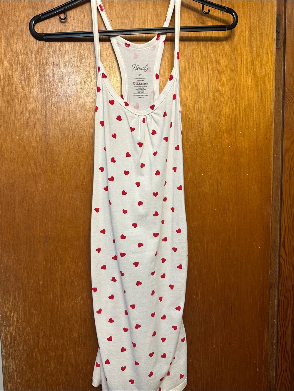 Kismet Heart Print Mini Dress White & Red Size S/P
